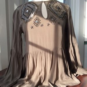 Lauren Vidal Sequin and Bead Embellished Tunic